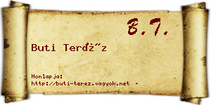 Buti Teréz névjegykártya